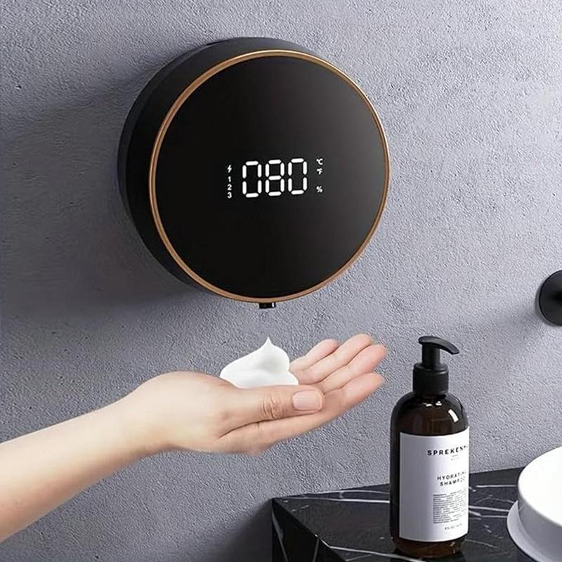 Wall Mounted Automatic Soap Dispenser, 1 Count Touchless Auto Foaming Soap Dispenser, Electric Smart Soap Dispenser for Bathroom Kitchen