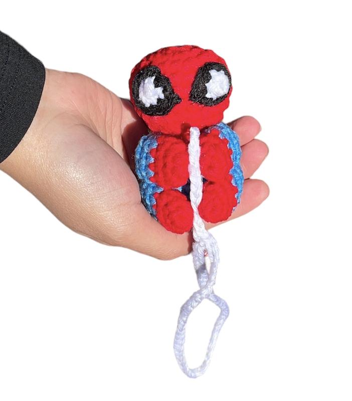 crochet hanging spider decor