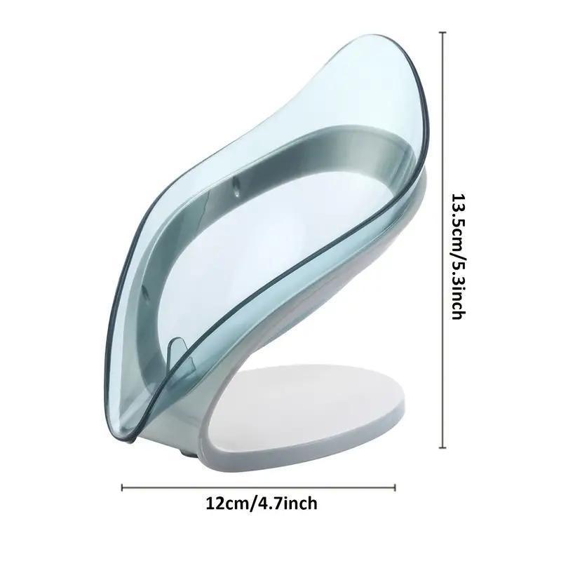 Leaf Shaped Soap Dish, 2 Counts Random Color Self Drain Soap Holder, Bathroom & Kitchen Supplies