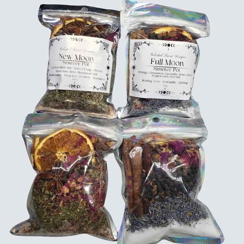 Moon Phase Intention Simmer Pot - Home Fragrance - dried Potpourri