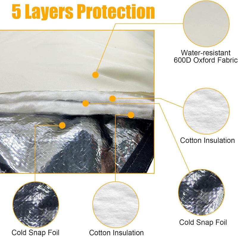 Backflow Preventer Cover,Pipe Insulation Cover,Well Head Pump Cover,Sprinkler Valve Cover for Outside Winter,Water Well Pump Covers.Protects from Severe Snow and Intense Sun (Gray 13X12in)