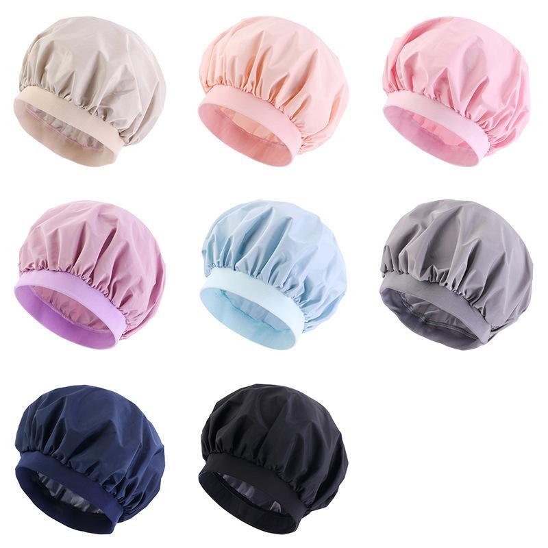 Reusable Shower Cap, Elastic Waterproof Bath Cap, Household Bathing Hat For Women