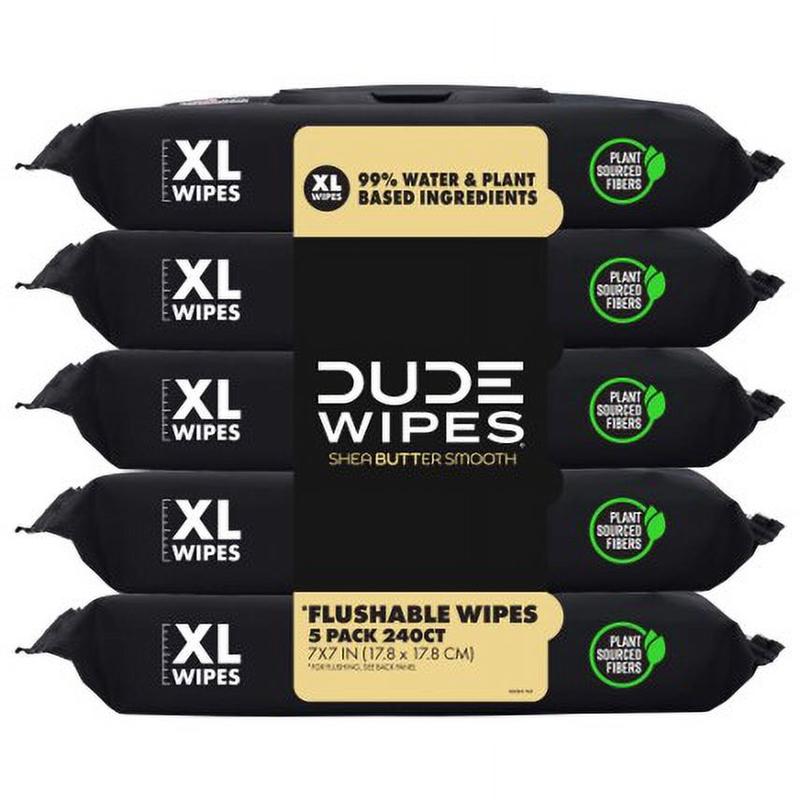 DUDE Extra Large Shea Butt Smooth Wet Wipes - 240 Count