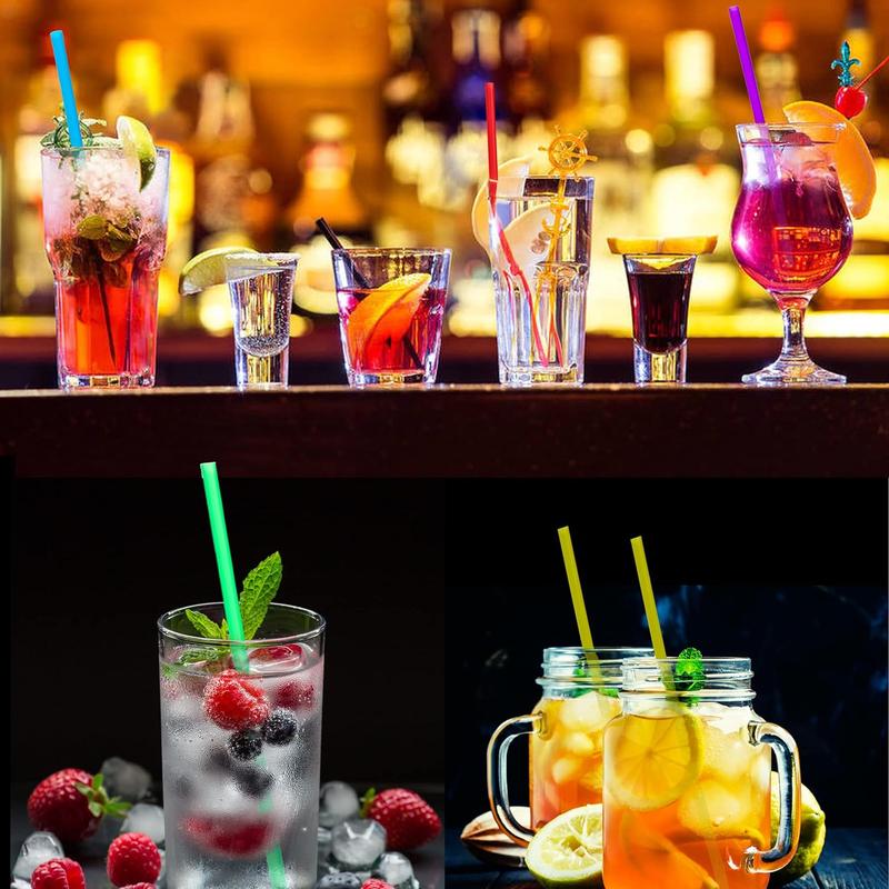 Colorful Disposable Drinking Plastic Straws.(0.23'' diameter and 8.26