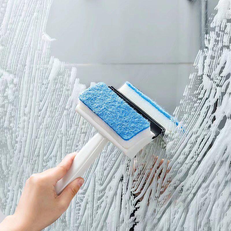 Multifunctional Glass Cleaning Brush, 1 Count Window Cleaning Brush With Handle, Household Cleaning Tool For Floor & Glass & Tiles