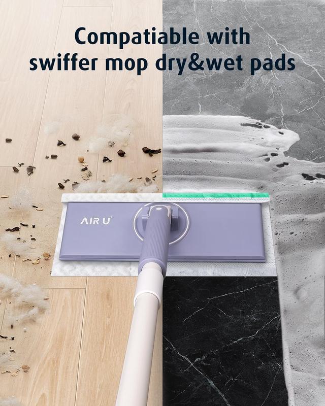 SWIFTMOP-Sweeper 2-in-1 Mops for Floor Cleaning, Upgrade Not Stoop Dry and Wet Multi Surface Floor Cleaner, Sweeping and Mopping Starter Kit, includes 1 Mop + 24 Dry Refills