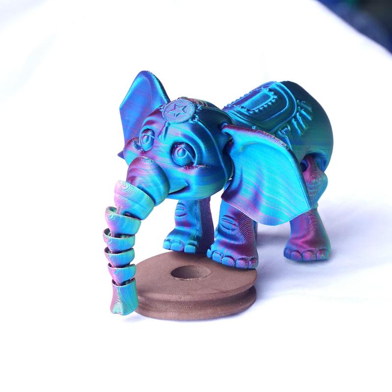 3d Printed Creative Collectible Elephant Toy, Whole Body Joints Can Be Moved Freely Creative Elephant Figurine, Desktop Ornament for Home Decor,  Home Decor Ideas