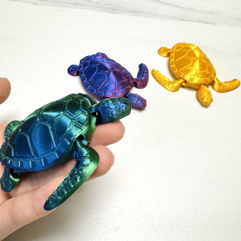 3D Printed Lucky Little Turtle, 1 Count Creative Adorable Turtle Ornament, Home Decoration, Party Favors, Birthday Gifts, Gifts for 3D Printing Lovers