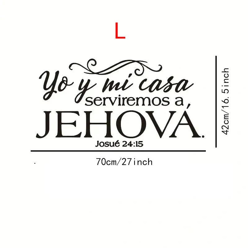 Letter Pattern Wall Sticker, 1 Count Meaningful Josue 24:15 Bible Quote Wall Decal, Wall Decor for Home Living Room Bedroom School Office