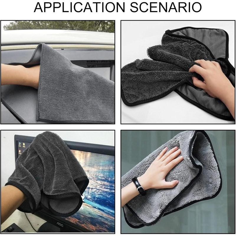 Shower Cleaning Cloths, 3pcs Absorbent Microfiber Bath Towels, Drying Towels for Bathroom, Cars, Windows, Home and Office Cleaning