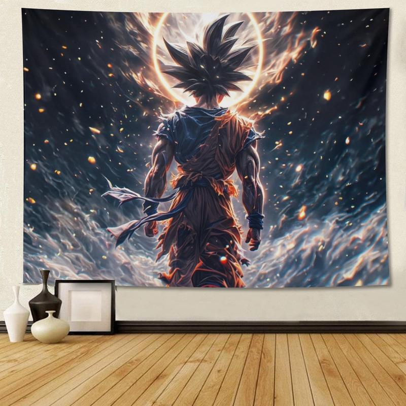 Anime Manga Ball Z Tapestry Wall Art Hanging for Men,Japanese Anime Tapestries Aesthetic for Bedroom Living Room Decor