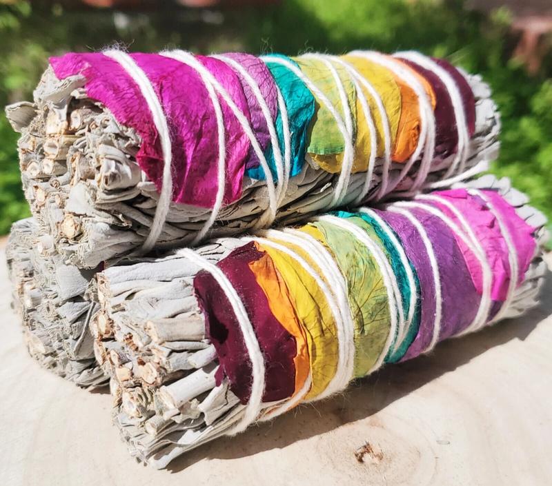 4 Pack Sage Sticks Smudge Kit 4'' Long, Incense Bundles In Gift Box For Healing, Energy Cleansing, Yoga, Meditation