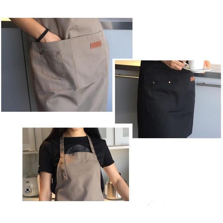 2 Pack Kitchen Apron with Hand Wipe,Water-drop Resistant with 2 Pockets Cooking Bib Aprons for Women Men Chef