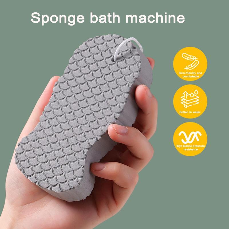 Fish Scale Pattern Bath Sponge, 1 Count Shower Exfoliating Bath Brush, Bathing Accessories for Home Bathroom