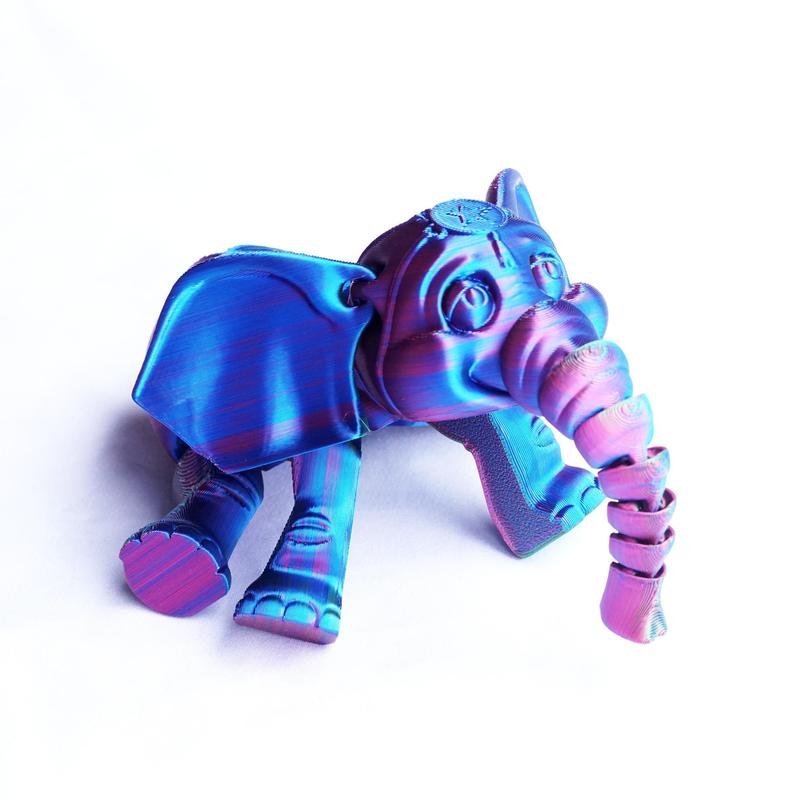 3d Printed Creative Collectible Elephant Toy, Whole Body Joints Can Be Moved Freely Creative Elephant Figurine, Desktop Ornament for Home Decor,  Home Decor Ideas