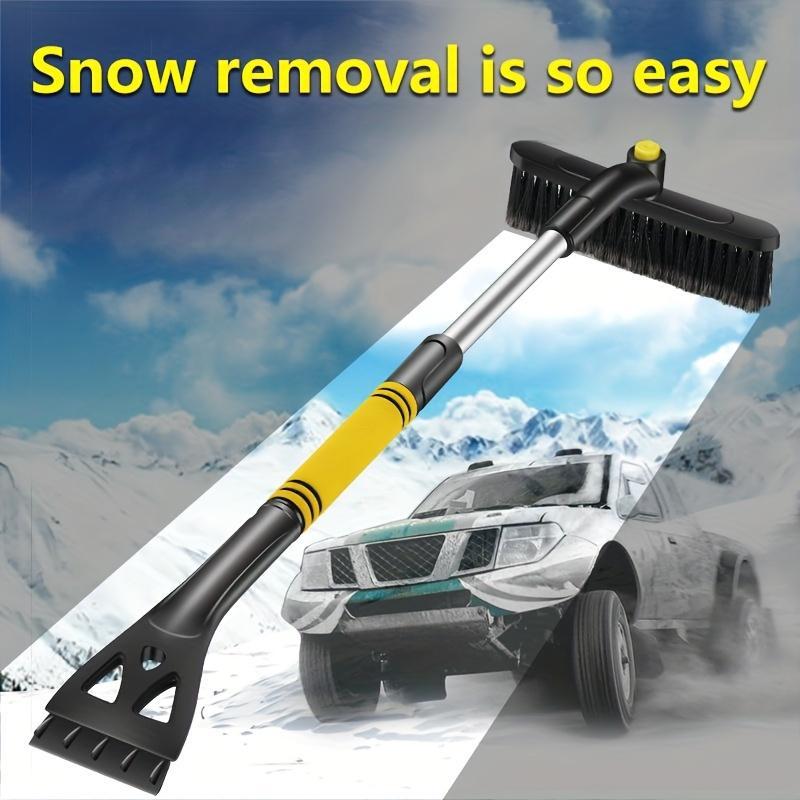 3-in-1 Retractable Snow Shovel, Durable ABS Construction Ice Scraper, Efficient Winter Defrosting Snow and Ice Removal Tool for Car