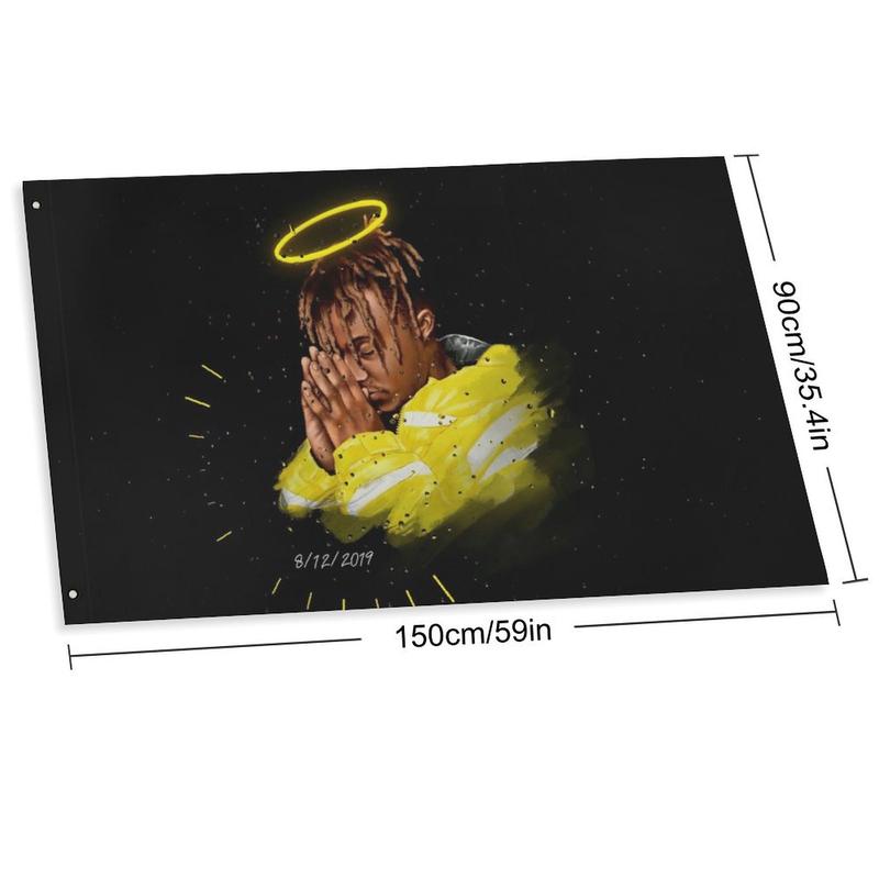 Juice Wrld Flag Tapestry 3x5ft Hip Hop Rapper Poster Tapestry for Outdoor Garden College Dorm Cave Room Wall Decor