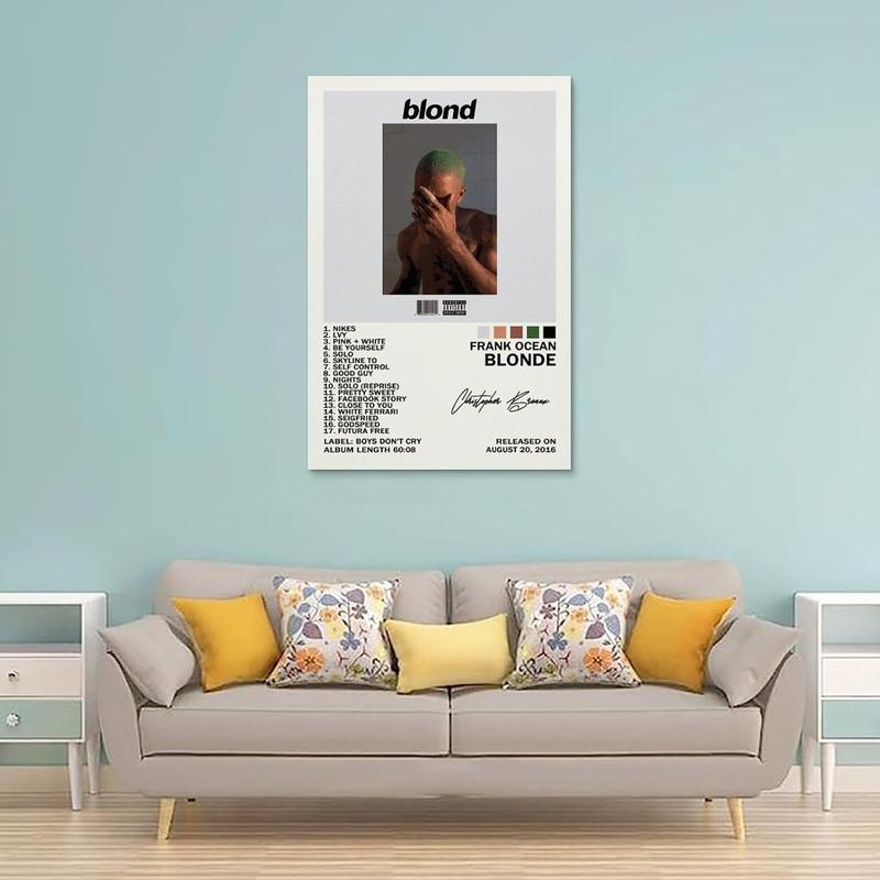 Frank Poster Ocean Blonde Album Cover Posters Poster Canvas Wall Art Posters Bedroom Painting