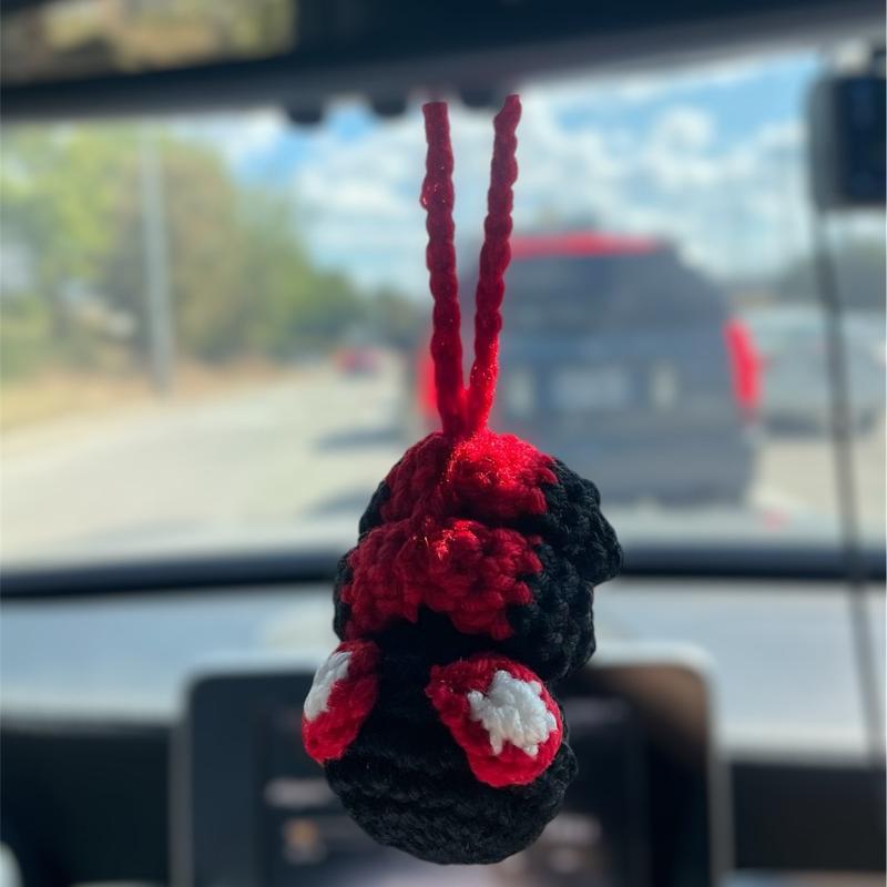 crochet hanging spider decor