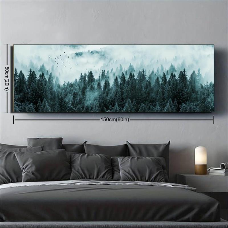 Forest Landscape Pattern Canvas Painting without Frame, Modern Wall Art, Wall Decor for Home Living Room Bedroom, Home Decor