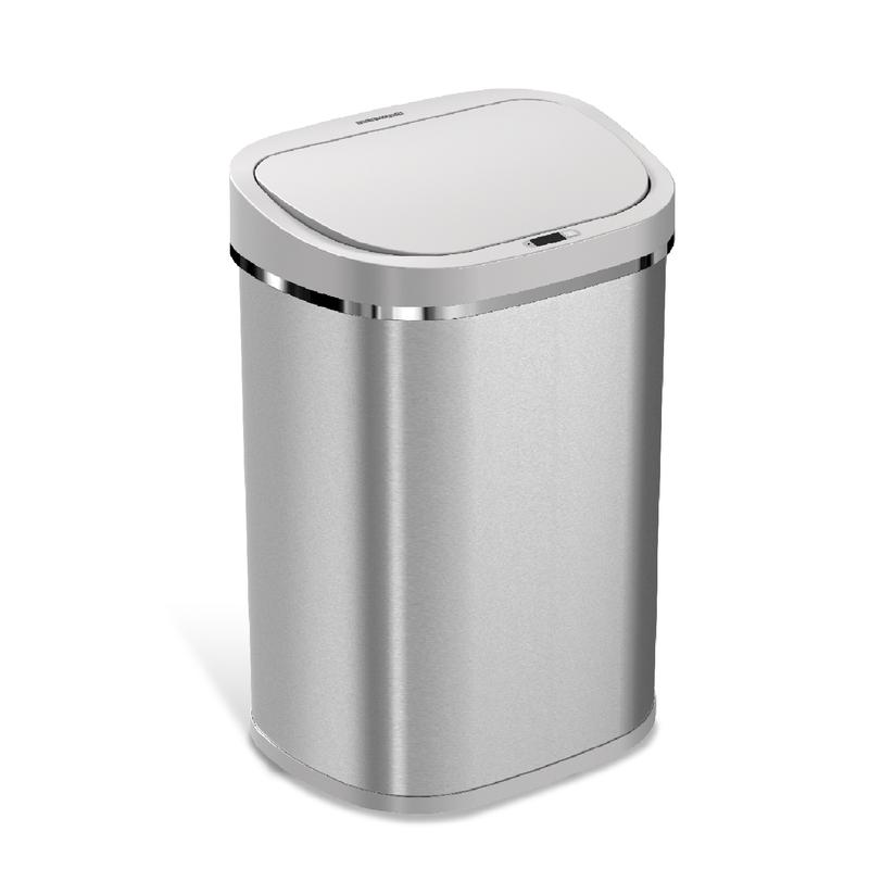 Motion Sensor Trash Bin 21 Gallon and 13 Gallon, Automatic Touchless Infrared Motion Sensor Trash Can, Heavy Duty Stainless Steel Base Trash Bin