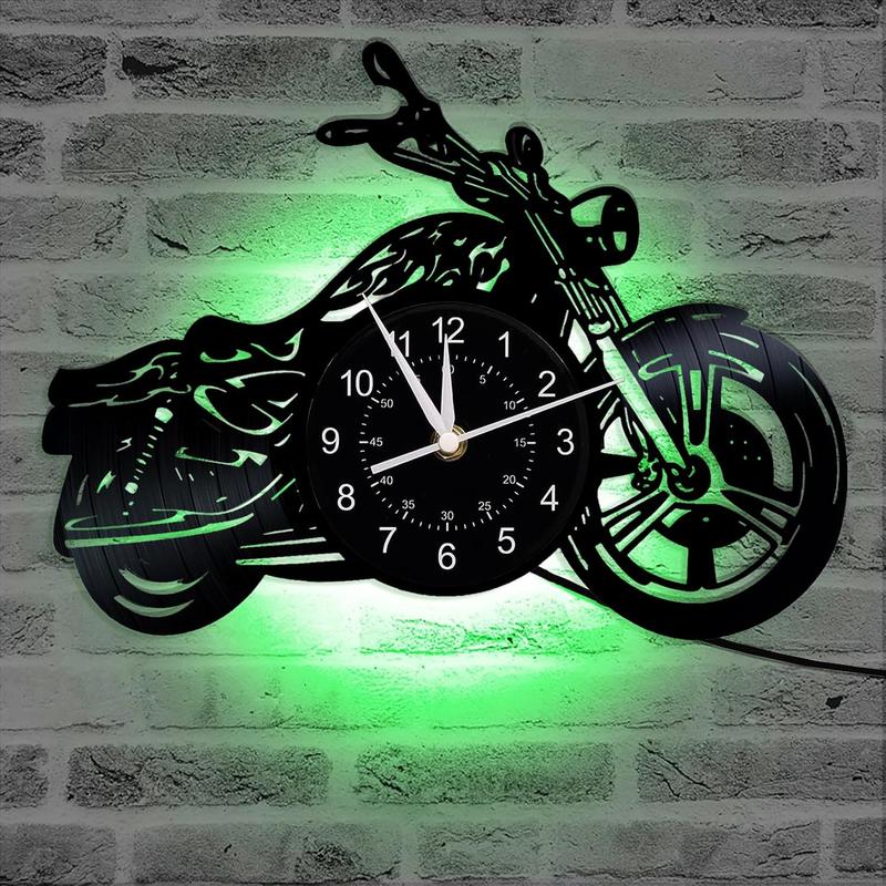 Motorcycle Design Wall Clock without Battery, 1 Count Creative Wall Clock, Decorative Wall Clock for Home Living Room Bedroom, Home Decor, Room Decor