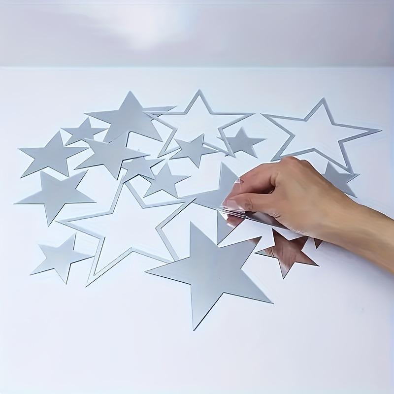 Star Shaped Acrylic Mirror Wall Decals, 19pcs set Self-adhesive Wall Mirror, Wall Decor for Home Bedroom Living Room