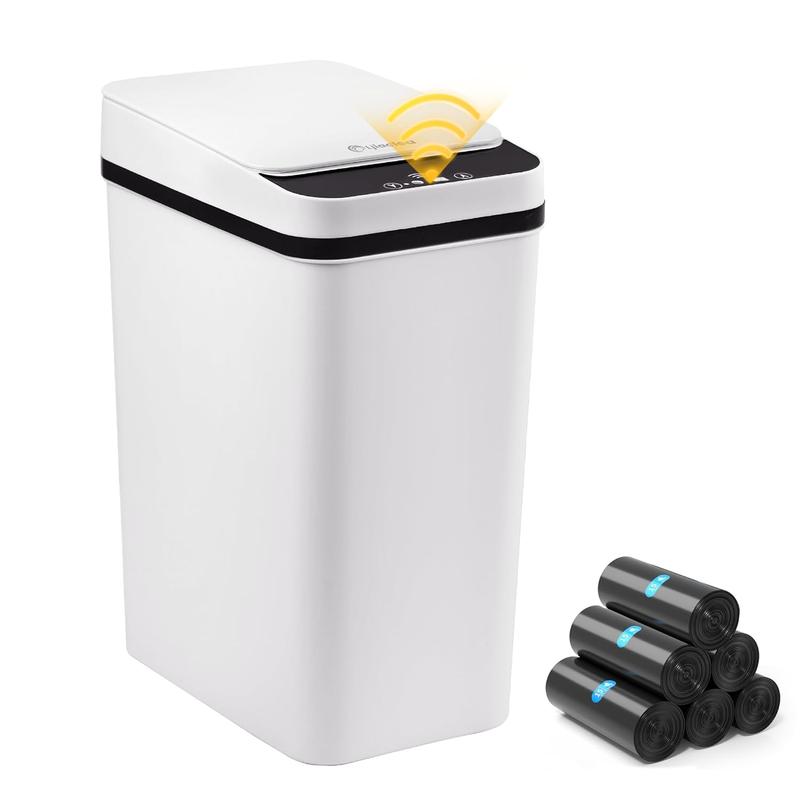 4 Gallon Bathroom  Touchless Trash Can for Kitchen Automatic Motion Sensor Rubbish Can with Lid  Narrow Small Garbage Bin for Kitchen, Toilet, Bedroom, RV(Black,)