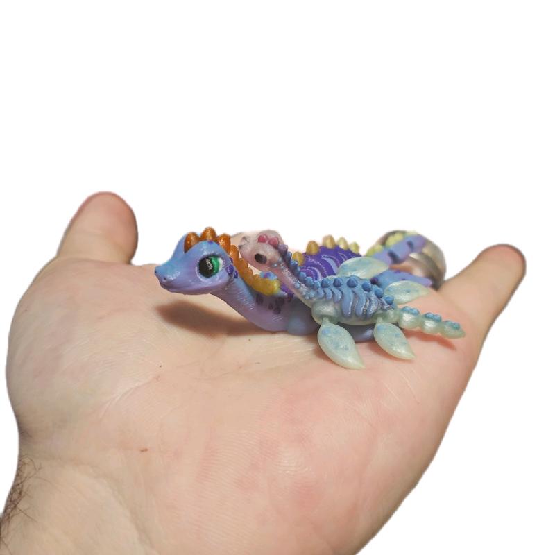 Mag Mate Minis - 3d printed magnetic Miniature articulated creature Prints 2 pack baby buddy and lil squirt