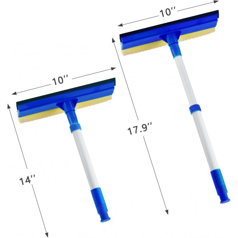 Window Squeegee with Microfiebr Cloth,2 in 1 Squeegee Window Squeegee with 68