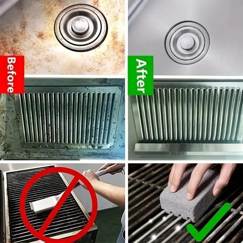 Barbecue Grill Cleaning Stone, BBQ Grill Cleaning Brick, Kitchen Cleaning Tool, Multifunctional Cleaning Brush for Kitchen