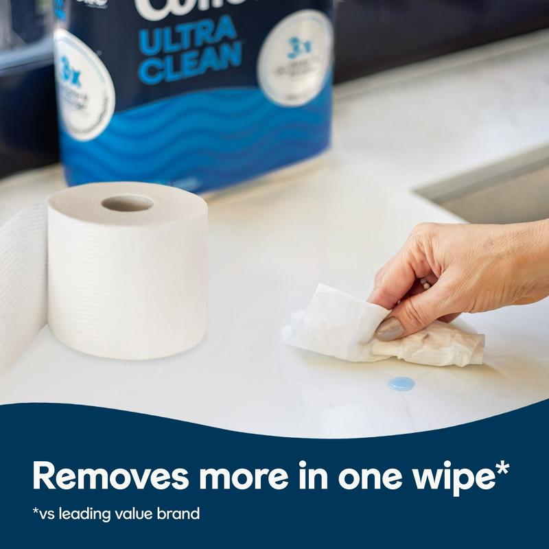 Cottonelle Ultra Clean Toilet Paper - 12 Mega Rolls, Advanced Clean and Softness for a Refreshing Feel