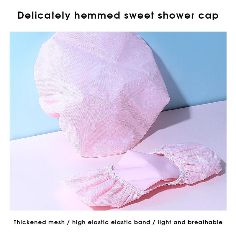 Waterproof Bath Cap, Thickened Mesh Anti-oil Head Cover, Bath Tool for Adult