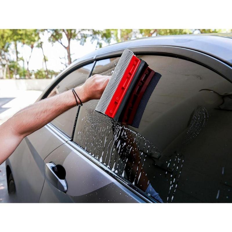 Window Squeegee for Window Cleaning, Window Cleaner Tool for Car Windshield, Shower Door, Boat | 2-in-1 Mini Squeegee for Home | Windshield Squeegee Kit for Car Windows(Creative Life Pavilion)