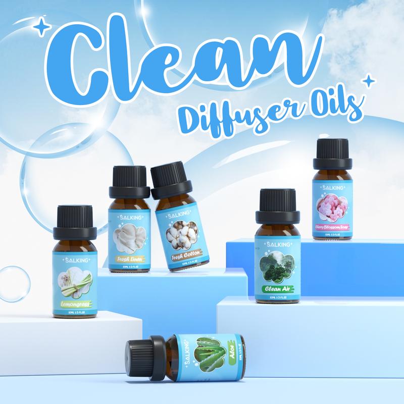 SALKING 2 oz Diffuser Oils Set – Premium Holiday Fragrance Oils, Top 6 Blends for Diffusers, Long-Lasting & Soothing (6 x 0.34 oz), Floral, Christmas, Winter, Halloween, Fall, Woody, Clean, Inspiration.