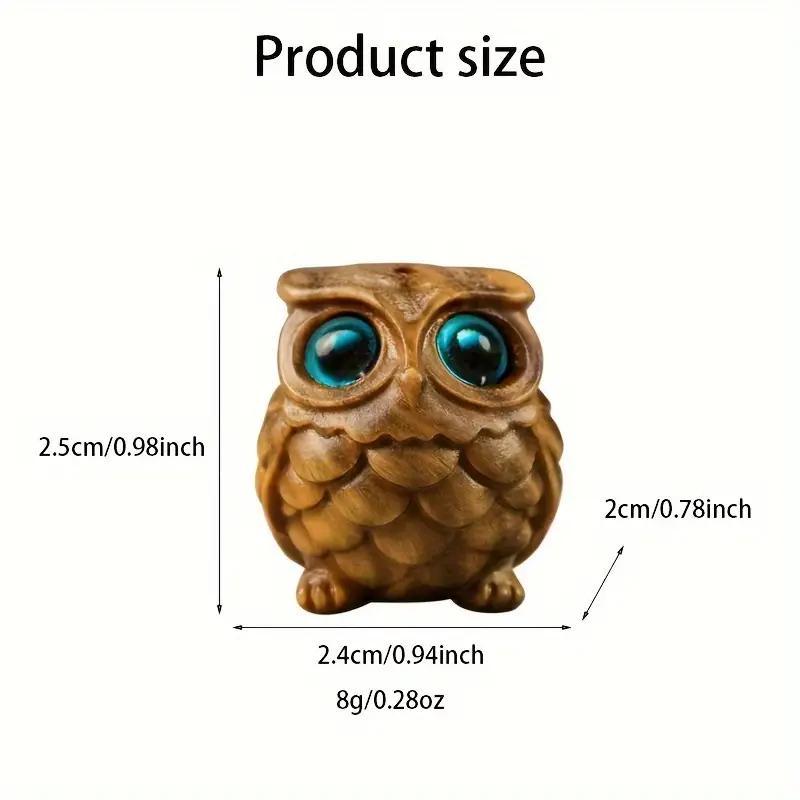 Wooden Owl Design Ornament, 1 Count Cute Cartoon Style Desk Decoration, Desktop Decoration for Home & Office, Gift for Friends