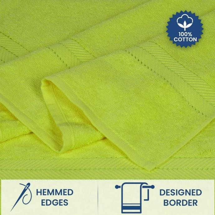 36x72 Bath Sheets Set of 2 Lime Green 100% Cotton Towels for Bathroom Hotel Spa Gym