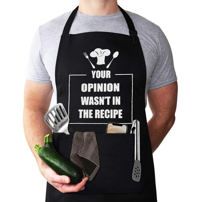 Aprons for men, Funny Chef Apron, Mens apron, Funny Apron cooking for Men & Women with 2 Tool Pockets Adjustable Neck Strap Waterproof and OilProof Best for Cooking, Grilling, Mens gifts for brithday Kitchen Baking