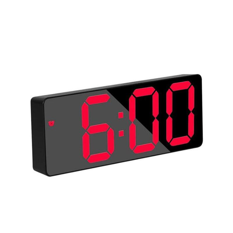 LED Electronic Alarm Clock, Simple Mirror Acrylic Sound Alarm Clock, Desktop Clock for Bedroom Living Room Study Kitchen