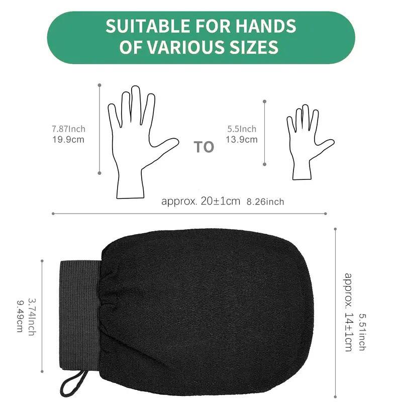 Exfoliating Body Gloves, 2 Counts set Handmade Body Scrub Skin Exfoliating Gloves, Bathing Accessories for Home Bathroom Salon Hotel Travel, Bathroom Gadgets 2024