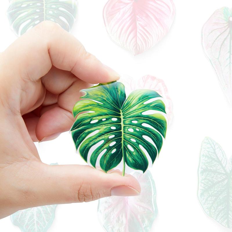 Leaf Shaped Fridge Magnet, 8 Counts Creative Simulation Plant Leaf Refrigerator Magnet, Home Decor for Kitchen Office