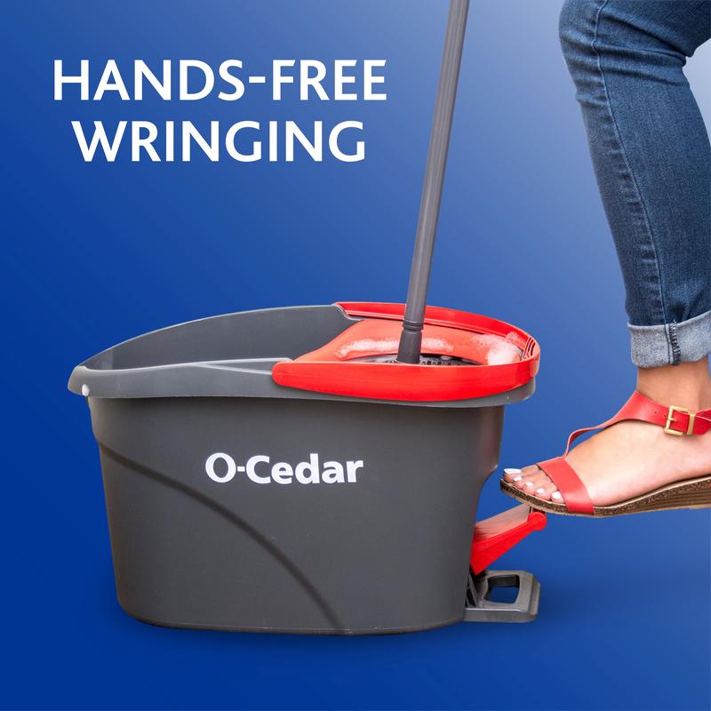 O-Cedar EasyWring Spin Mop & Bucket | Removes over 99% of Bacteria | Safe on All Hard Floors