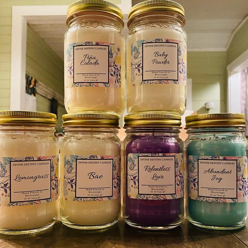 16 oz Mason Jar Scented Candle