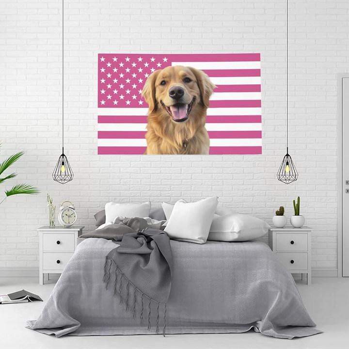 Custom Pink America Flag 30x40 inch Personalized Flags Design Your Image Funny Tapestry Poster For Decorate Clubs Concerts Bars University Dormitories Living Rooms Bedrooms