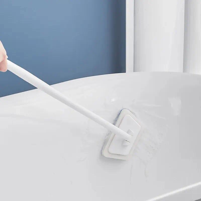 Bathroom Wall Brush Multifunctional Long Handle Removable Sponge Brush Tile Bathtub Window Cleaning