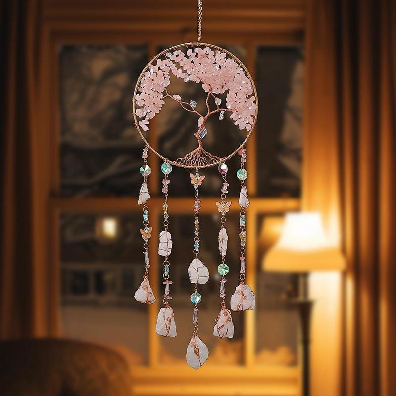 Artificial Crystal Tree Sun Catcher Room Decor, 1 Count Garden Patio Window Decor Sun Catchers Decoration, Home Decor, Hanging Decor for Indoor and Outdoor, Garden Decoration