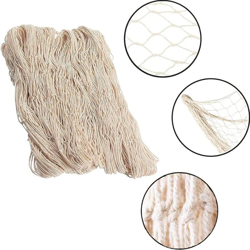 Fish Net Design Wall Decoration, 1 Count Beach Themed Fish Net Decor for Party, Home Bedroom Decoration