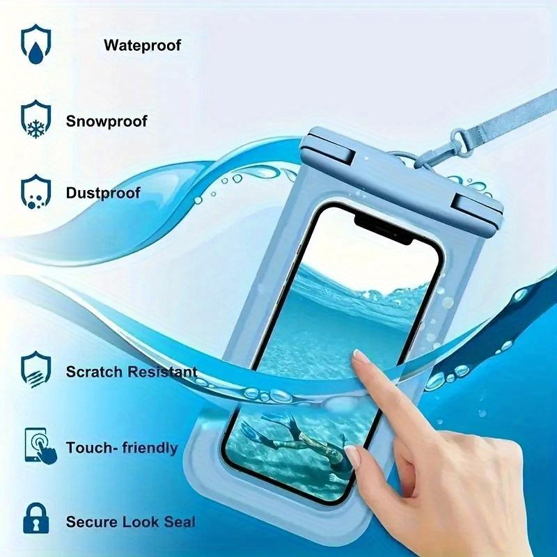 Waterproof Phone Bag, 2 Counts Universal Extra-large Waterproof Pouch, Underwater Dry Bags for Smartphones, Perfect Waterproof Phone Bags