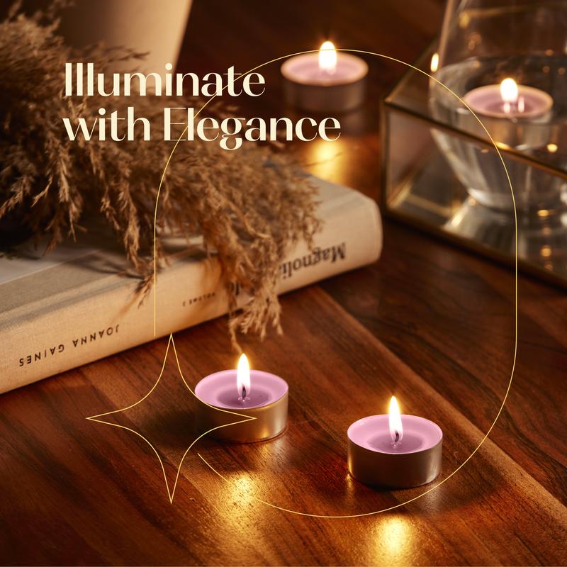 Scented Tealight Candles, 12 Color Options, 12 & 30 Packs, Scented Candles with Long Lasting Aromas, Highly Fragranced Tealight Candles for Christmas - 4 Hour Burn Time