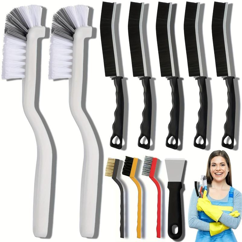 Kitchen Cleaning Brush Set, 11pcs set Multifunctional Gap Cleaning Brush, Bathroom Cleaning Brush, Kitchen Bathroom Window Toilet Cleaning Brush Set